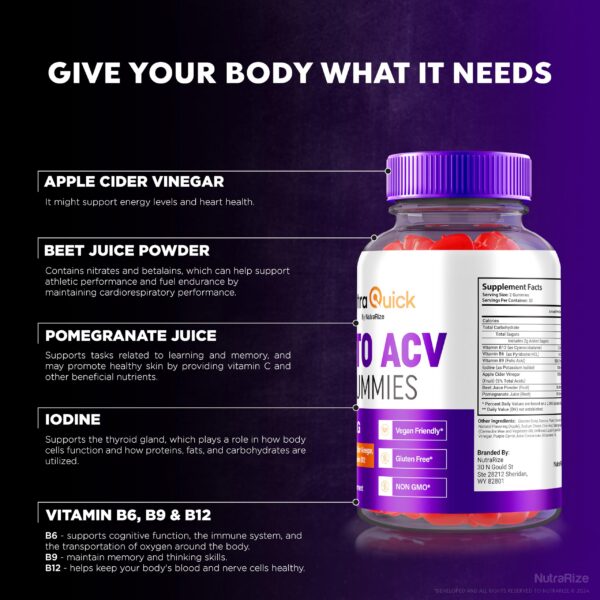 Version 1.0.0 Empaque y diseño de Ultra Quick Keto ACV Gomitas