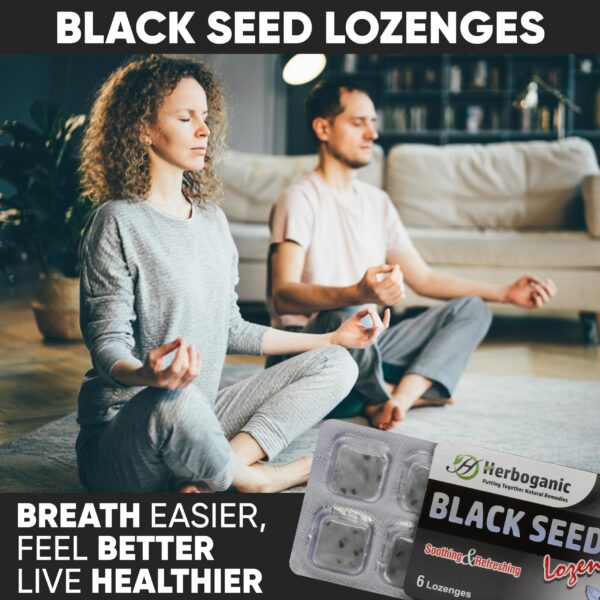 Hermoso empaque HERBOGANIC pastillas de semilla negra