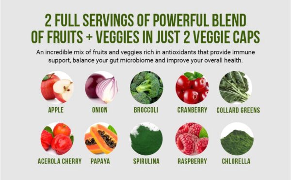 empaque InnoSupps Full Spectrum Reds & Greens con vitaminas naturales