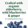 Empaque de MegaFood gomitas veganas con saúco y zinc para adultos y niños