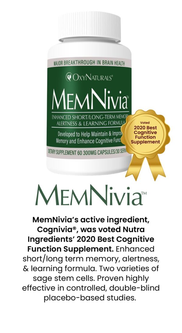 Version 1.0.0 Empaque MemNivia suplemento natural para cerebro