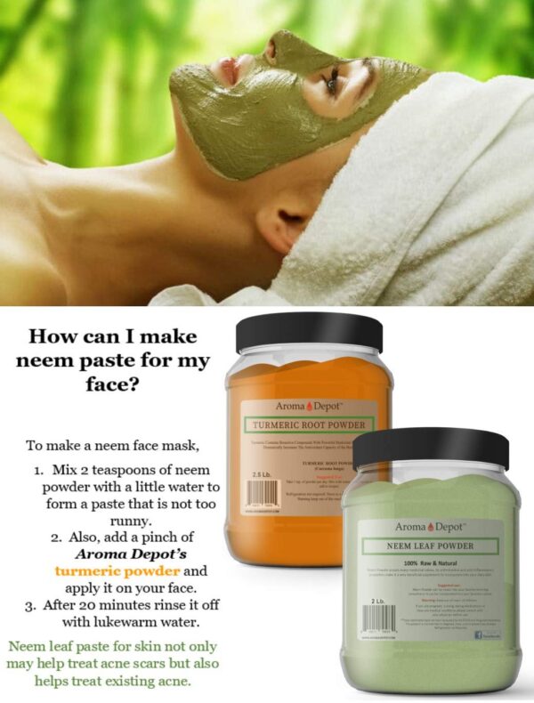 Empaque de polvo de hoja de neem Aroma Depot 32 onzas