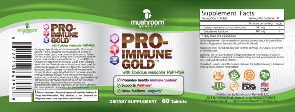 Empaque PRO-Immune Gold suplemento antioxidante natural