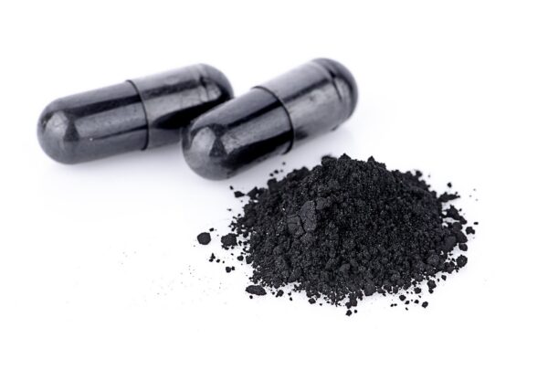 Empaque del producto cápsulas carbón activado orgánico 120