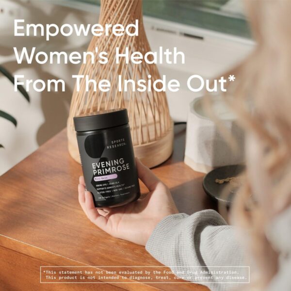 Envase suplementos aceite onagra cápsulas blandas Sports Research