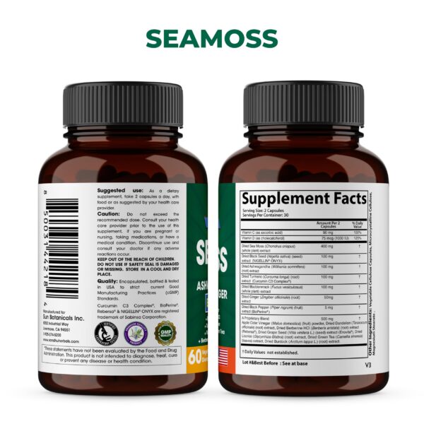 Detalles ingredientes suplemento Sandhu Herbals