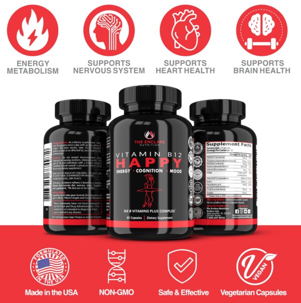 Version 1.0.0 Frasco suplemento vitamínico complejo B con vitamina C y B12