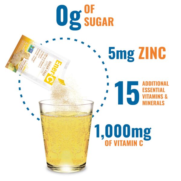 Ener-C efervescente sin azúcar sabor limón jengibre