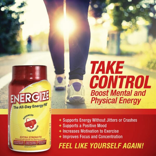 Energize empaque posterior ingredientes cafeína extra