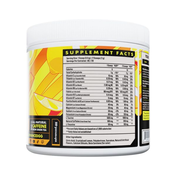 Energy avanzado bebida en polvo 40 porciones