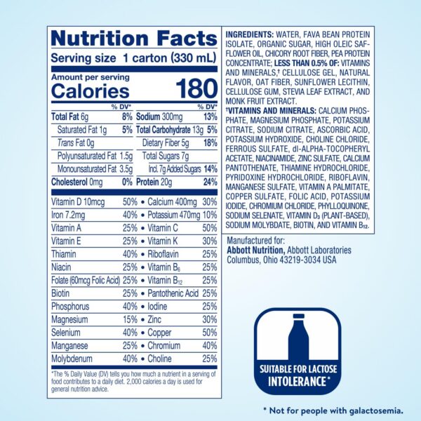 Frasco Ensure vainilla en estante