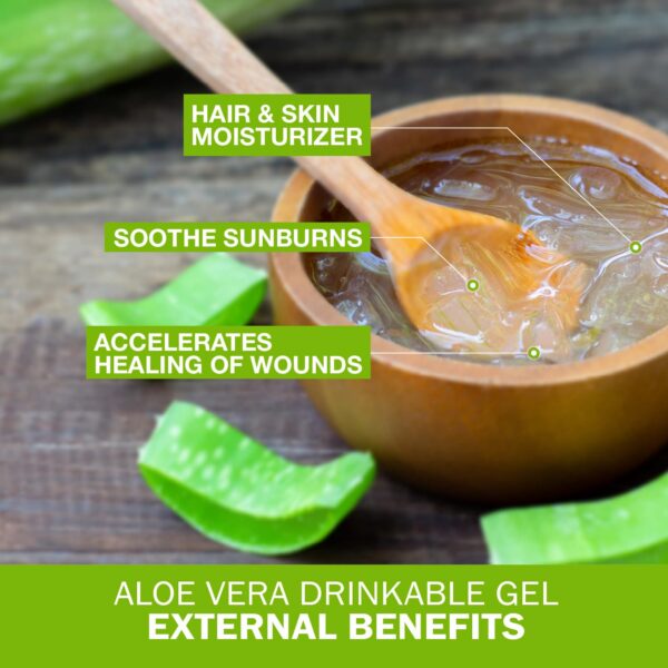 Envase de 64 fl oz gel aloe vera orgánico fresco de Texas