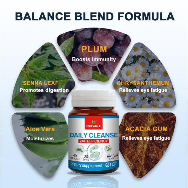 Envase cápsulas detox limpieza intestinal 40 unidades