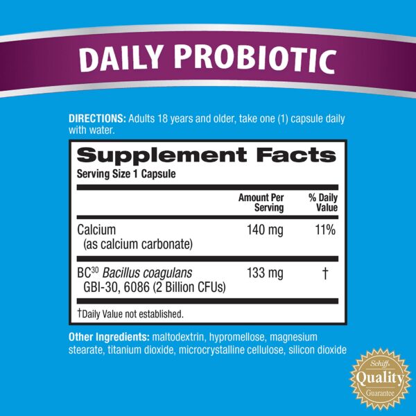 Envase de cápsulas Digestive Advantage para salud digestiva