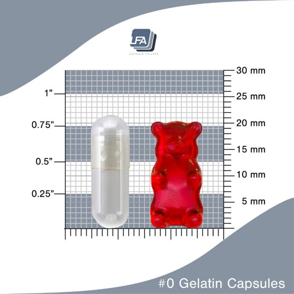 Envase cápsulas vacías veganas tamaño 0 HPMC