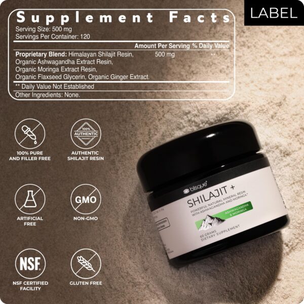 Version 1.0.0 Envase cerrado Blisque Shilajit resina pura Himalayan
