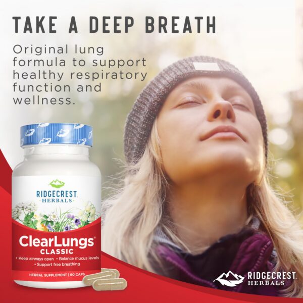 Envase ClearLungs suplemento natural para la salud respiratoria