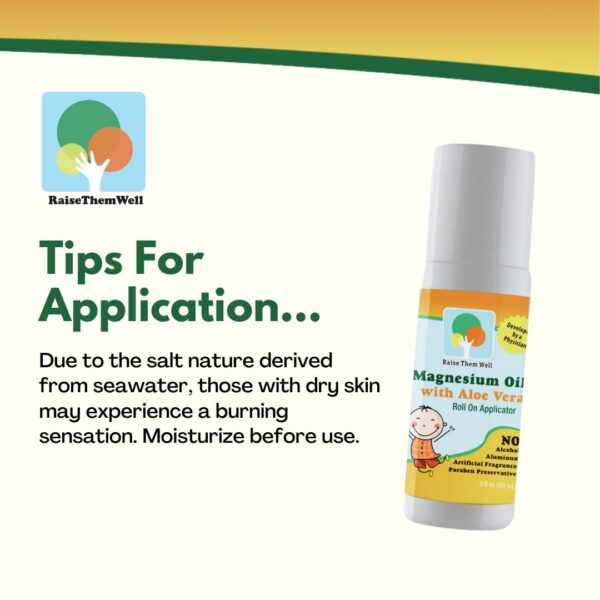 Envase compacto de aceite magnesio con aloe para niños