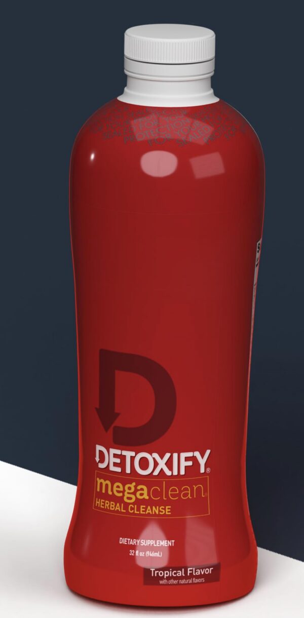 Envase completo detoxify mega clean bebida detox herbal