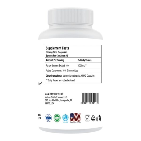 Version 1.0.0 Envase completo TPS PERFORMANCE Panax Ginseng 90 cápsulas