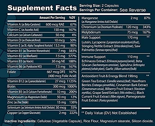 Envase cuadrado reutilizable Bulk Buy multivitamínico hombre
