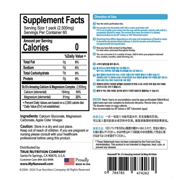 Presentación de 120 piezas CalMag ionizados