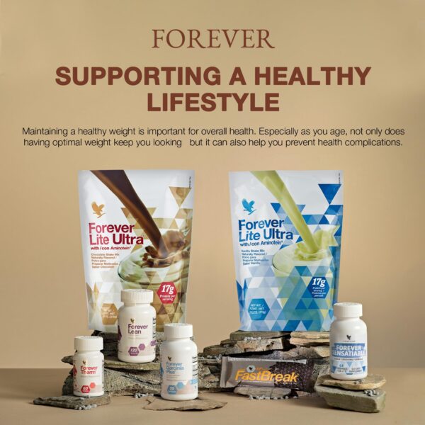 Envase Forever Living batido proteína chocolate polvos