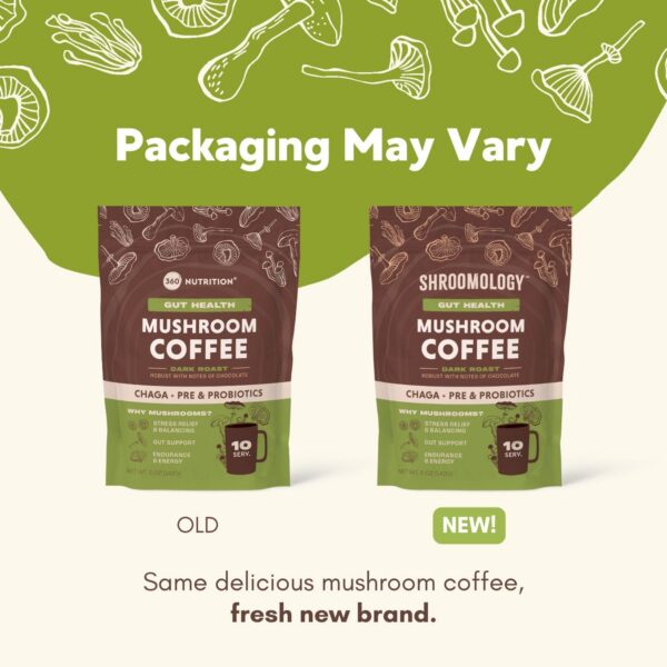 Envase frontal café instantáneo 360 Nutrition superalimento