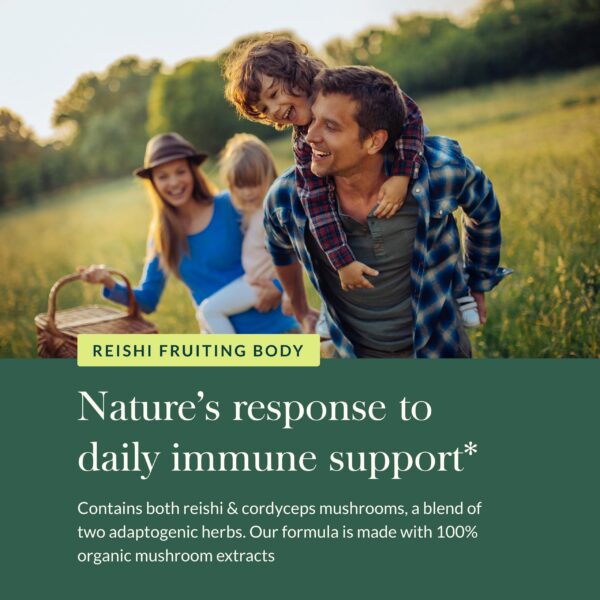 Envase frontal Gaia Herbs respiratorio mezcla de hongos