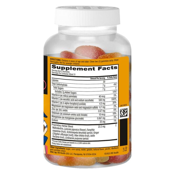 Envase gomitas Airborne 63 unidades vitaminas para niños