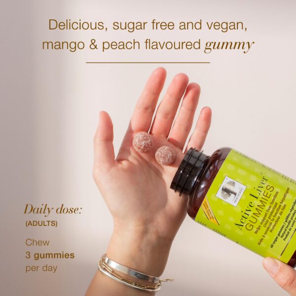 Envase frontal gomitas NEW NORDIC suplemento hígado vegano