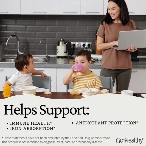 Envase gomitas vitamina c Go Healthy naranja