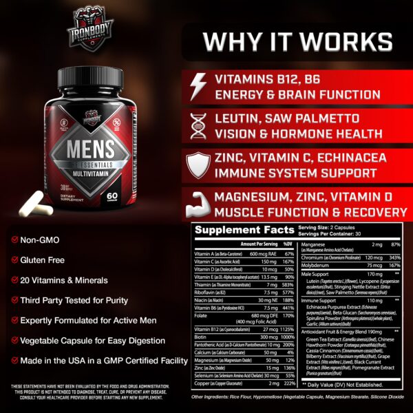 Version 1.0.0 Envase IronBody con información nutricional