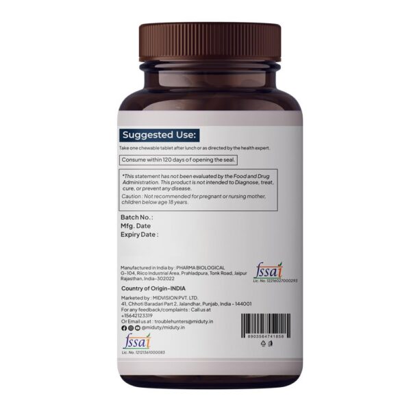 Frontal del envase Miduty Palak Notes