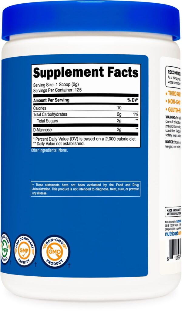 Version 1.0.0 Envase Nutricost D-Mannosa 250g