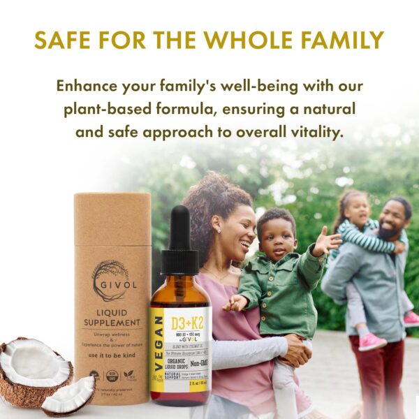 Envase de vitamina D3 y K2 de origen vegetal