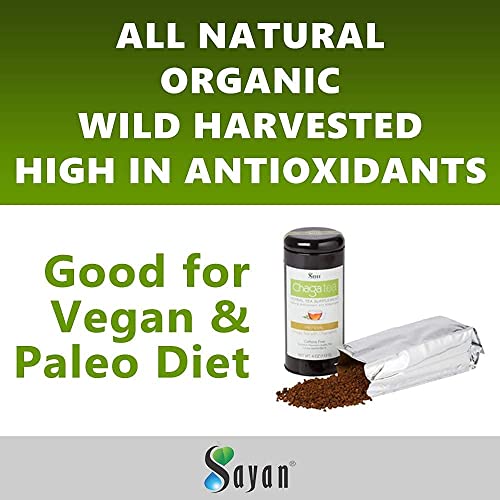 Envase plateado de Té de Chaga Sayan