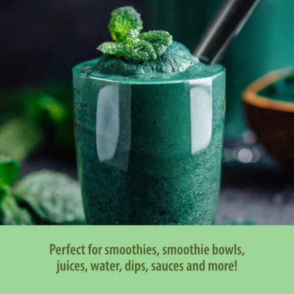 Version 1.0.0 Envase de polvo de chlorella orgánico 150 g sin rellenos