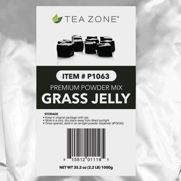 Envase polvo gelatina de hierba Tea Zone 2.2 lb
