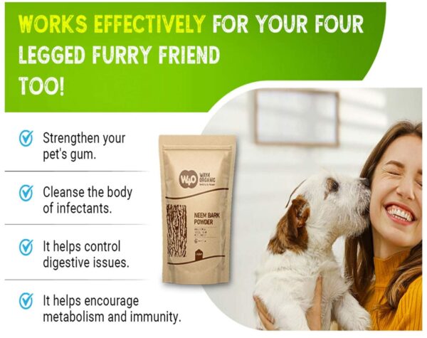 Envase y polvo de neem para apoyar sistema digestivo