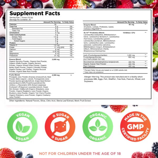 Envase polvo probiótico selfevolve