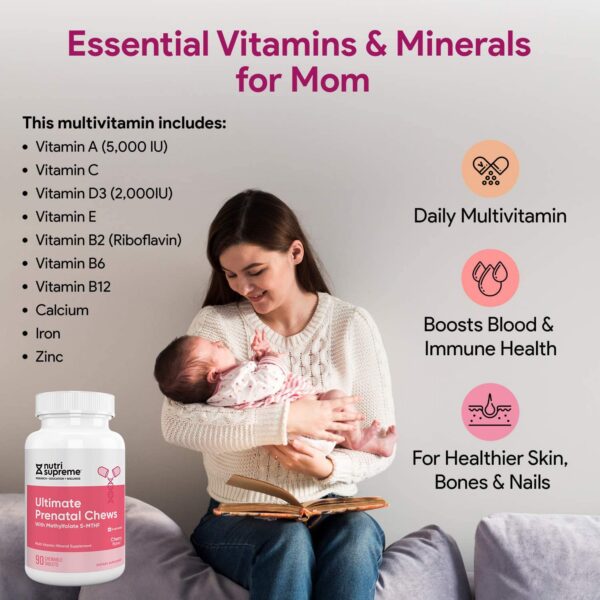 Envase posterior vitamina Nutri Supreme prenatal