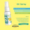 Envase spray vitamina d3 vegano saludable fácil uso