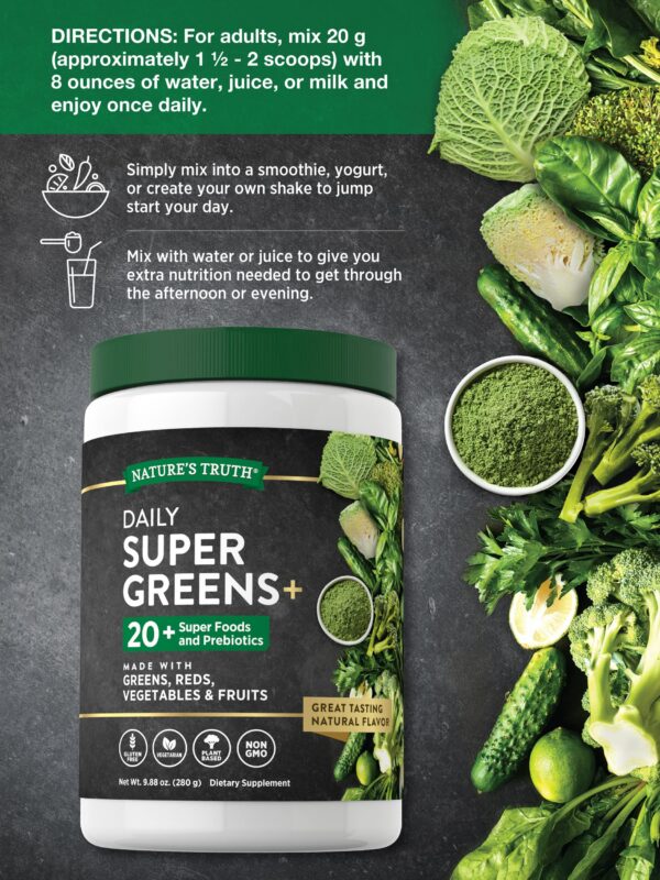 Envase de Super Greens multicolor