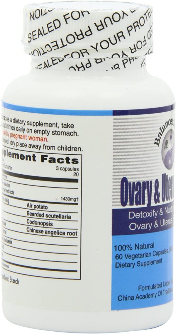 envase suplementario para salud ovárica y uterina