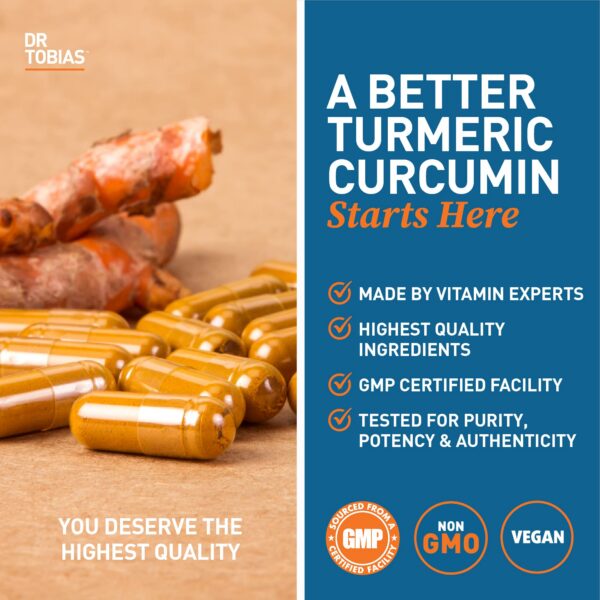 envase suplemento curcumina con 95 curcuminoides Dr Tobias USA