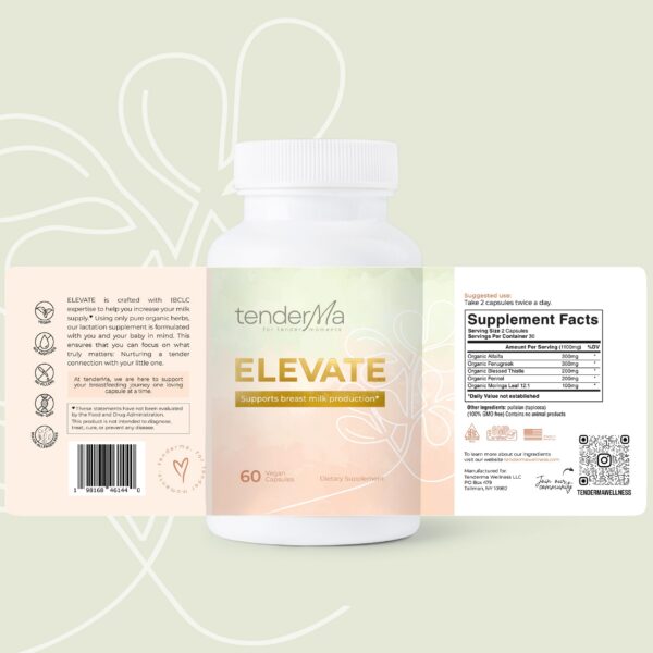 Envase completo de suplemento de fenogreco tenderma lactancia