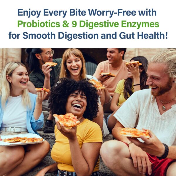 Envase de suplemento con probióticos y enzimas digestivas