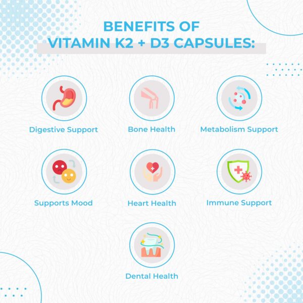 envase suplemento vitamina k2 d3 biopeine 120 cápsulas