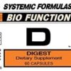 Envase Systemic Formulas D-Digest en fondo blanco
